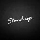 'Get up' neon sign