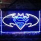 Batman vs Superman Hero Dual LED Neon Sign for Superhero Fans