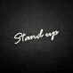 'Get up' neon sign