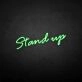 'Get up' neon sign