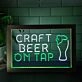Craft Beer On Tap Dual LED Neon Sign for Bars and Social Spaces