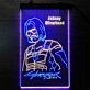 Cyberpunk Johnny Silverhand Dual LED Neon Sign for Gaming and Sci-Fi Fans