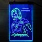 Cyberpunk Johnny Silverhand Dual LED Neon Sign for Gaming and Sci-Fi Fans