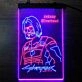 Cyberpunk Johnny Silverhand Dual LED Neon Sign for Gaming and Sci-Fi Fans