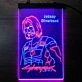 Cyberpunk Johnny Silverhand Dual LED Neon Sign for Gaming and Sci-Fi Fans