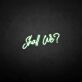 'Shall we?' neon sign