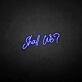 'Shall we?' neon sign