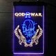 God of War Kratos Dual LED Neon Sign for Gaming Fans
