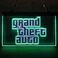 Grand Theft Auto Dual LED Neon Sign for Gaming Fans