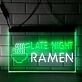 Late Ramen Dual LED Neon Sign for Night Owls and Fun Spaces