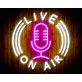 Live On Air Dual LED Neon Sign for Studios and Broadcasting Spaces
