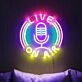 Live On Air Dual LED Neon Sign for Studios and Broadcasting Spaces