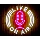 Live On Air Dual LED Neon Sign for Studios and Broadcasting Spaces
