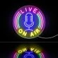 Live On Air Dual LED Neon Sign for Studios and Broadcasting Spaces