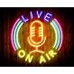 Live On Air Dual LED Neon Sign for Studios and Broadcasting Spaces