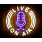 Live On Air Dual LED Neon Sign for Studios and Broadcasting Spaces