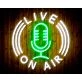Live On Air Dual LED Neon Sign for Studios and Broadcasting Spaces