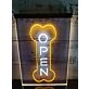 Open Dog Bone Grooming Pet Dual LED Neon Sign for Pet Grooming Shops