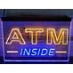 ATM Inside Dual LED Neon Sign for Businesses and Convenience Spaces