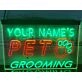 Name Personalized Custom Pet Grooming Paw Print Bar Beer Dual LED Neon Sign for Personalized Decor