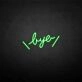 'Bye' neon sign