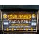 Name Personalized Custom Bar and Grill Dual LED Neon Sign for Personalized Decor