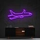 Airplane Neon Sign for Travel and Adventure Themes