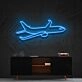 Airplane Neon Sign for Travel and Adventure Themes