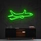 Airplane Neon Sign for Travel and Adventure Themes