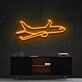 Airplane Neon Sign for Travel and Adventure Themes