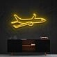Airplane Neon Sign for Travel and Adventure Themes