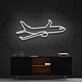 Airplane Neon Sign for Travel and Adventure Themes