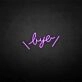 'Bye' neon sign