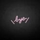 'Bye' neon sign