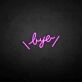 'Bye' neon sign