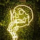 Smoking Skull Sign Neon Sign for Halloween and Edgy Themes