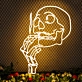Smoking Skull Sign Neon Sign for Halloween and Edgy Themes