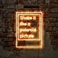 Shake It Like A Polaroid Picture Neon Sign for Fun and Playful Spaces