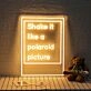Shake It Like A Polaroid Picture Neon Sign for Fun and Playful Spaces