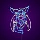 Glaceon With Wings Neon Sign for Anime Fans