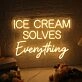 Ice Cream Solves Everything Neon Sign for Sweet and Fun Spaces
