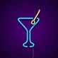 Martini Glass Neon Sign for Bars and Social Spaces