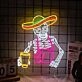 Skeleton Tequila Custom Neon Sign for Halloween and Party Spaces