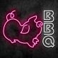 BBQ Neon Sign for Barbecue and Social Spaces