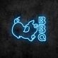 BBQ Neon Sign for Barbecue and Social Spaces