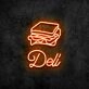 Deli Sandwich Neon Sign for Food Lovers and Cafes
