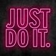 Just Do It Neon Sign for Motivational and Fitness Spaces