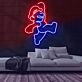 Mario Jump Neon Sign for Video Game Fans
