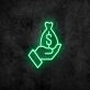 Money Bag Neon Sign for Wealth and Prosperity Themes