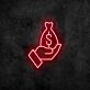 Money Bag Neon Sign for Wealth and Prosperity Themes